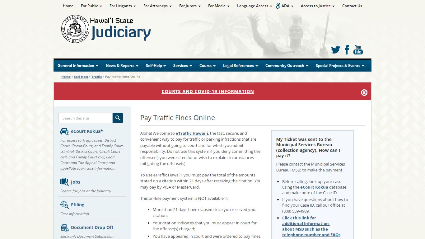 Judiciary | Pay Traffic Fines Online - Hawaii